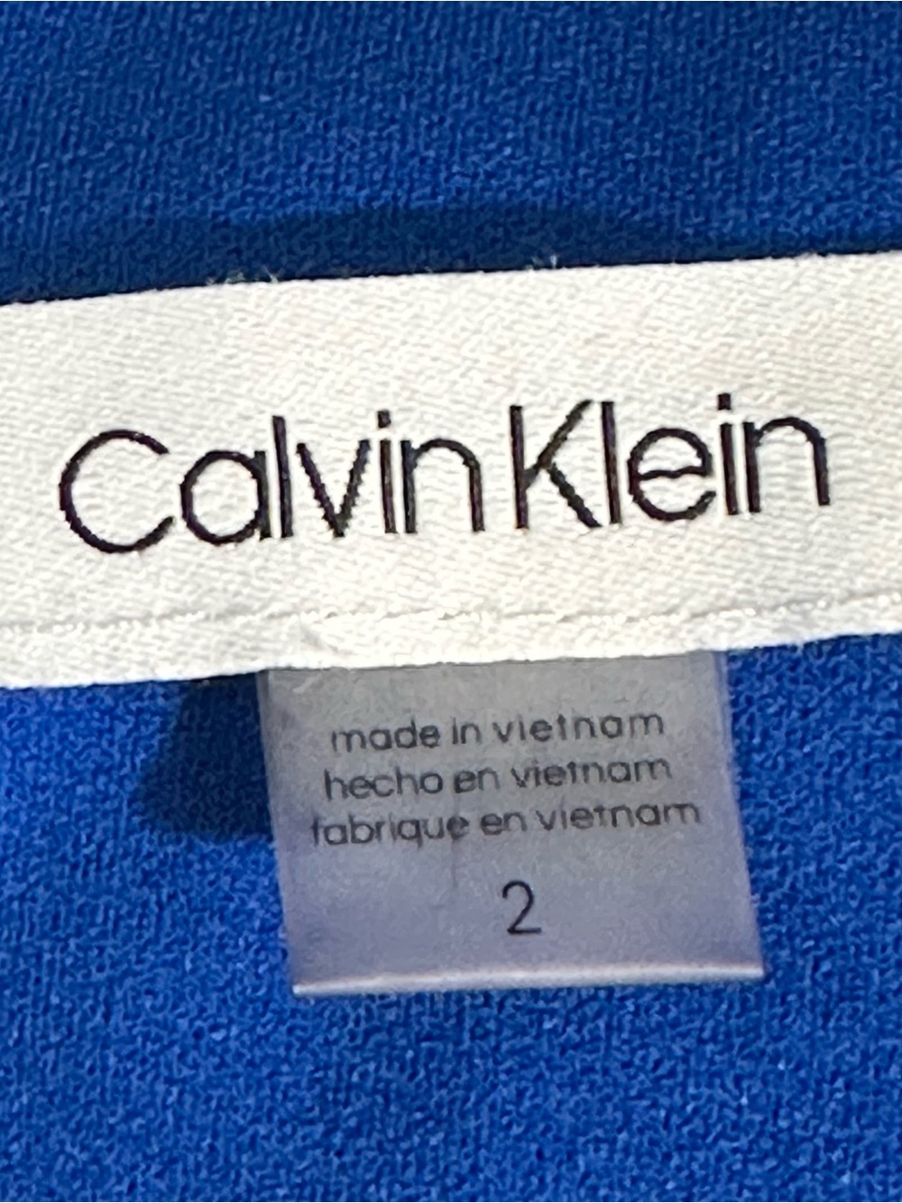 Calvin Klein Sleeveless Fit-and-Flare Dress in Royal Blue - Picture 6 of 6